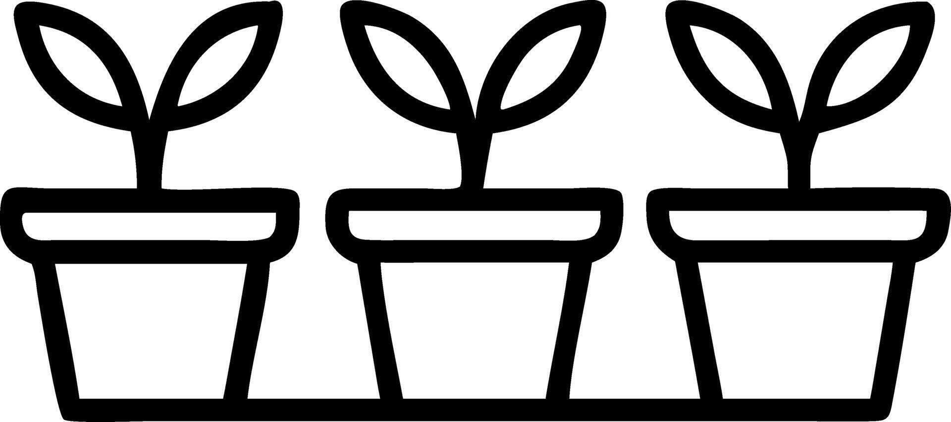 Glossy background with urban vegetable seedlings in pots vector