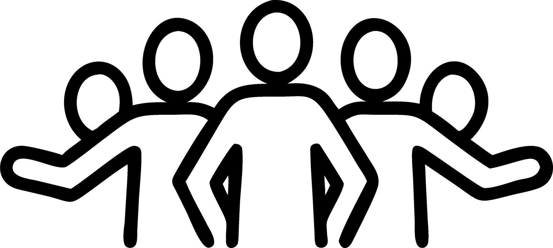 Glossy background of group shadows holding hands across grass field copy space above vector