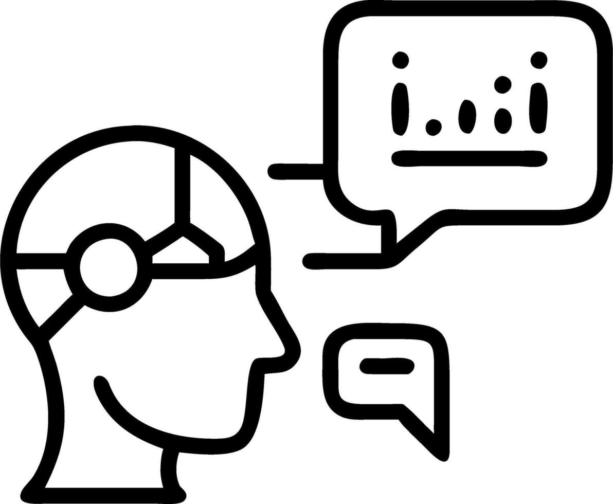 Futuristic portrait of a business analyst using AI powered virtual assistants for innovation with copy space vector