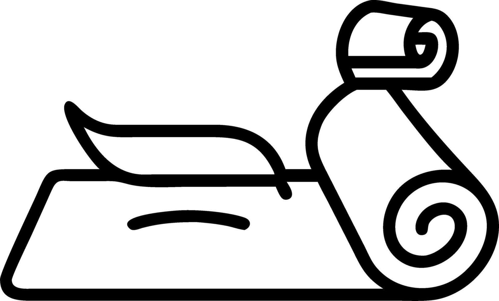 Floating yoga mat and meditation cushion vector