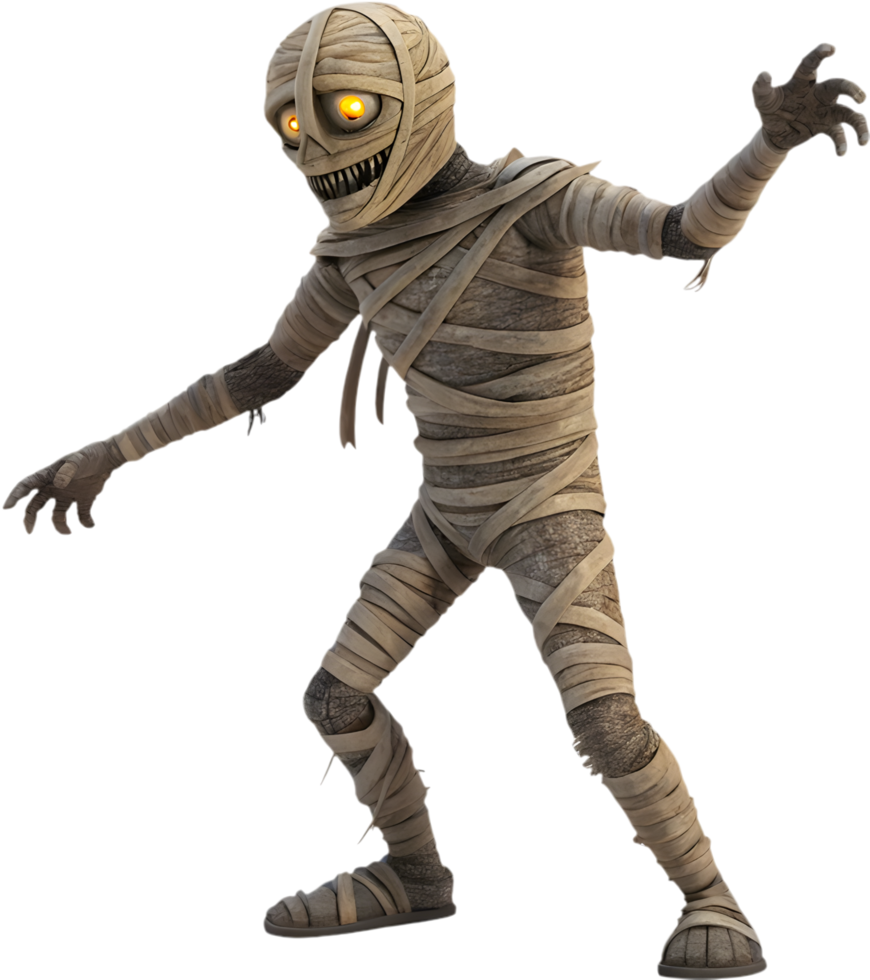 Spooky Amusing Mummy for Creative Halloween Clipart. . png
