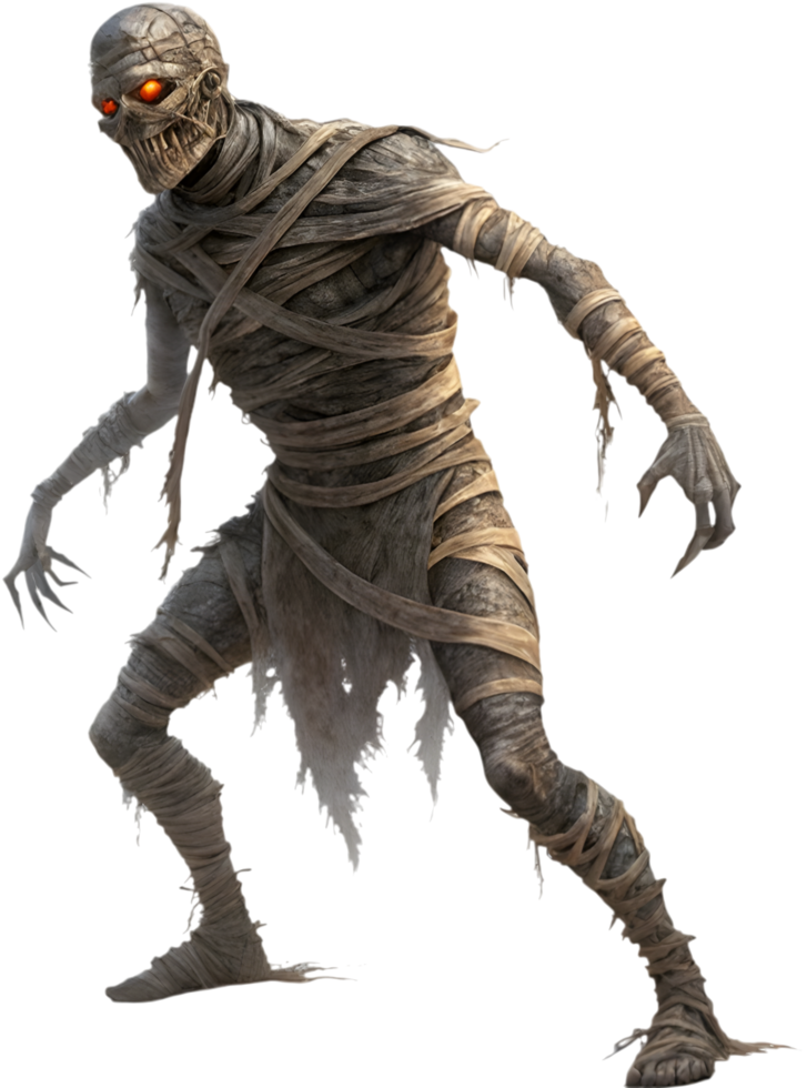Spooky Cartoon Mummy for Creative Halloween Designs. . png