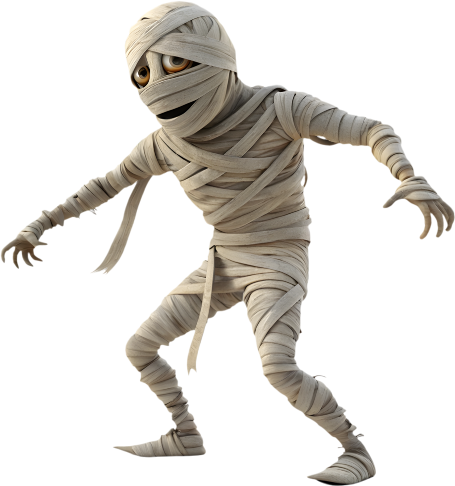 Amusing Cartoon Mummy for Creative Halloween Themed Designs. . png