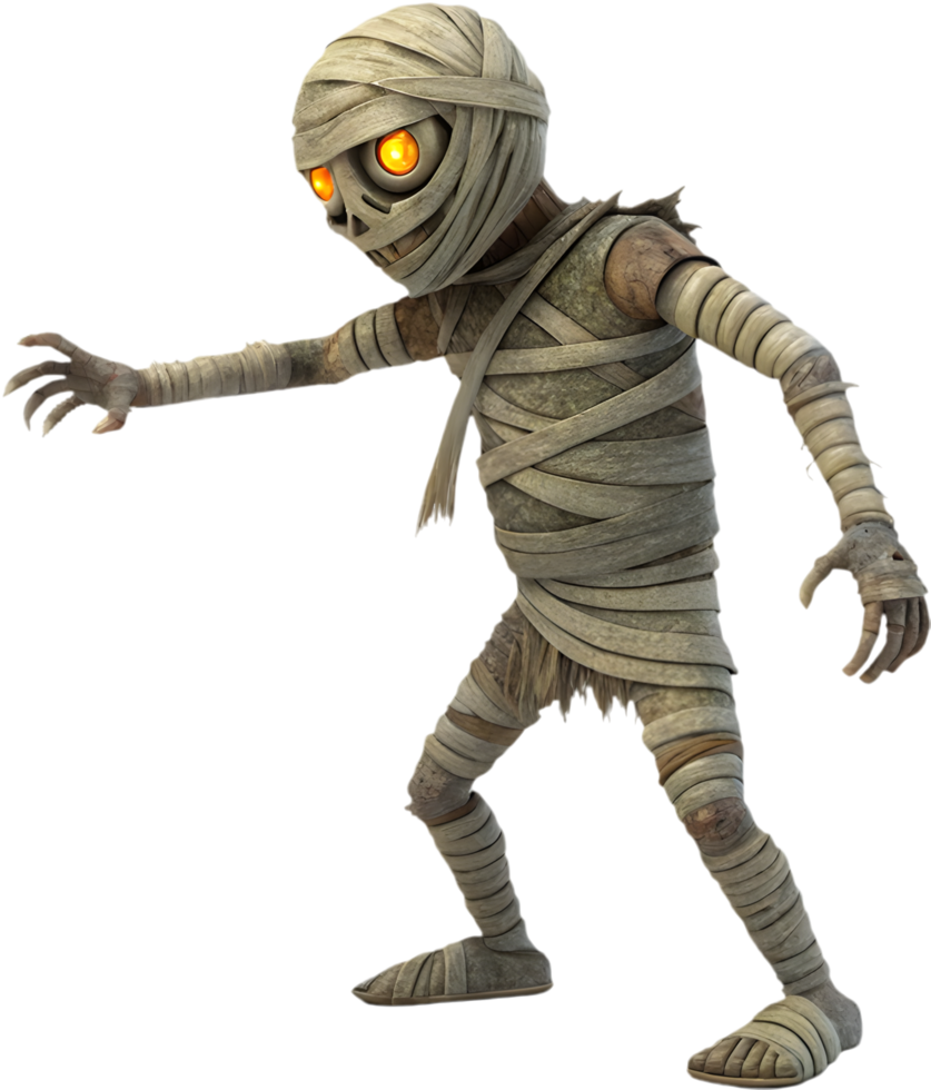 Funny Mummy Cartoon Clipart for Creative Spooky Designs. . png