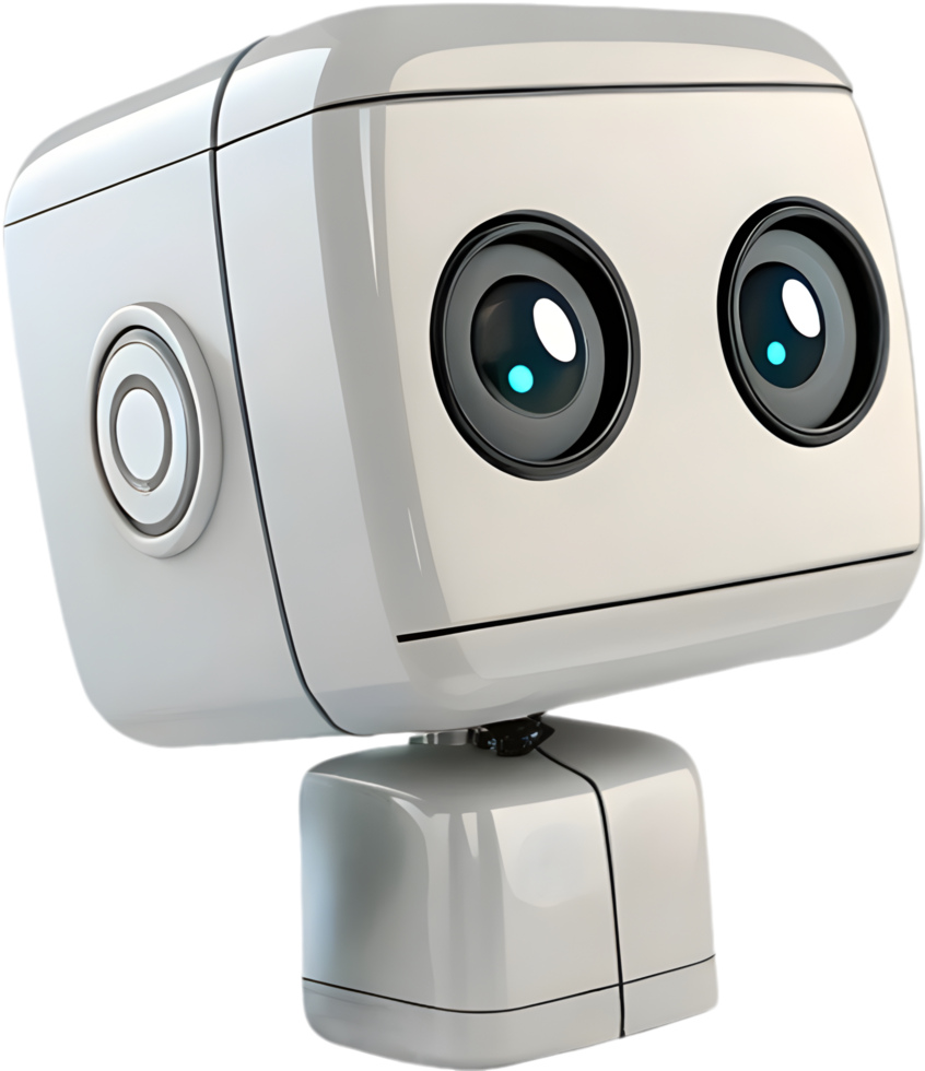 Adorable futuristic robot with playful and advanced features. . png