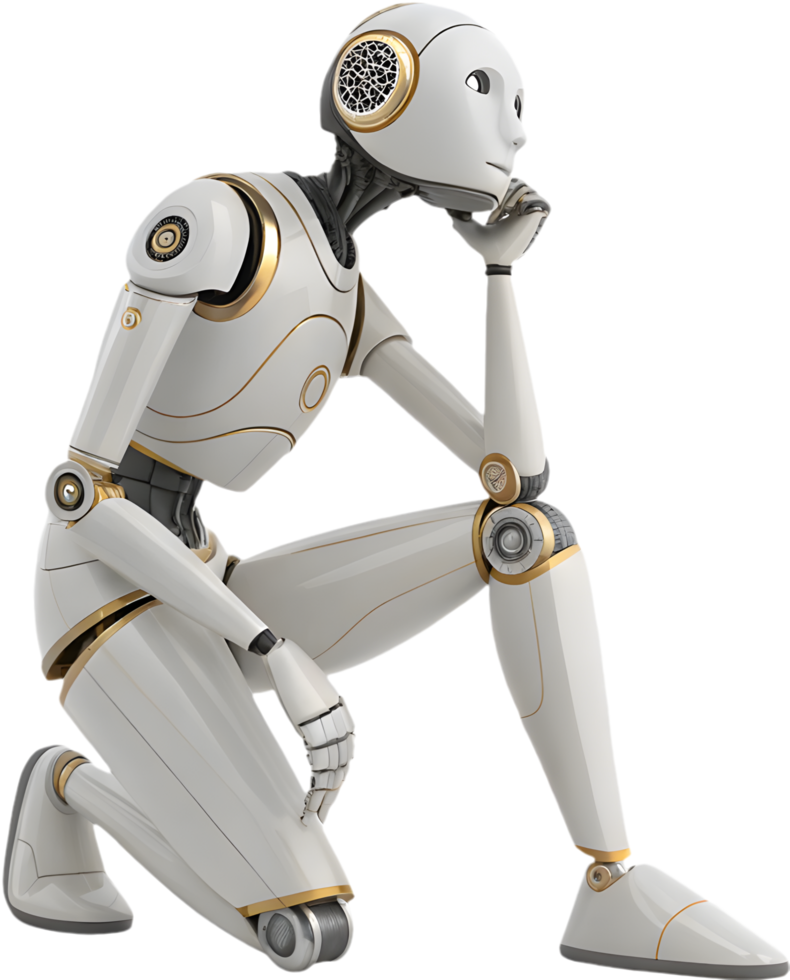 Robot with advanced features and a playful futuristic design. . png