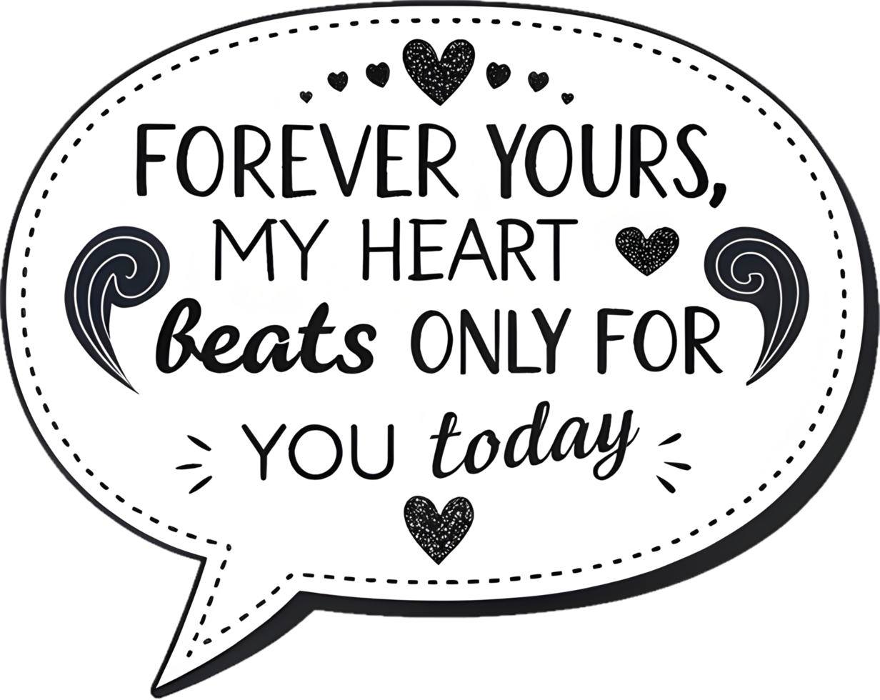 Stunning Valentines Day clipart featuring creative heart phrases. . png