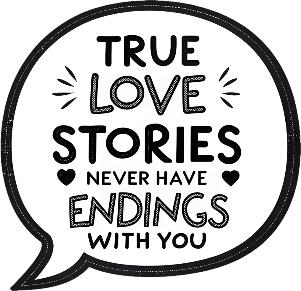 Heart-filled Valentines Day phrase clipart with stunning designs. . png