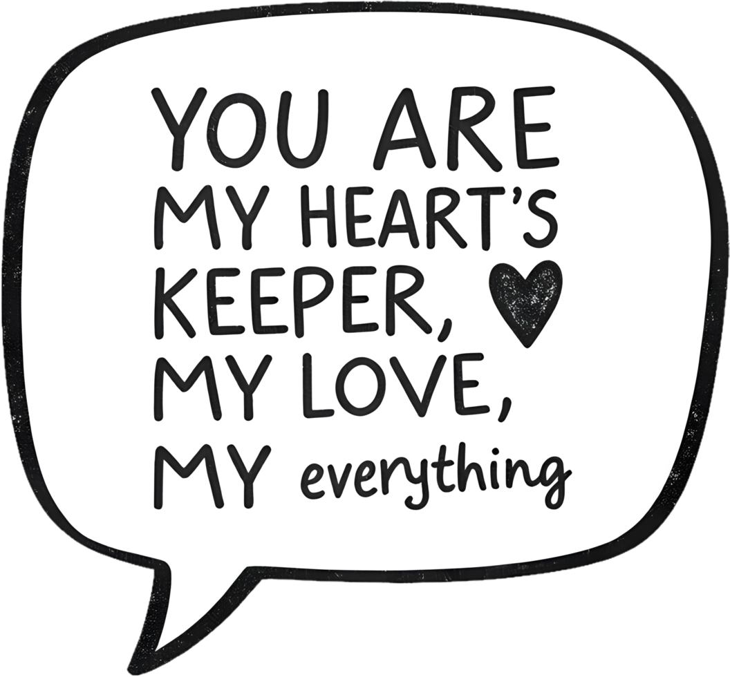 Elegant Valentines clipart with decorative heartfelt love phrases. . png