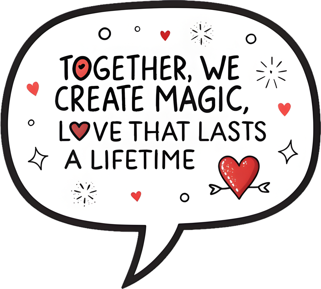 Romantic Valentines Day clipart featuring stunning love phrases. . png