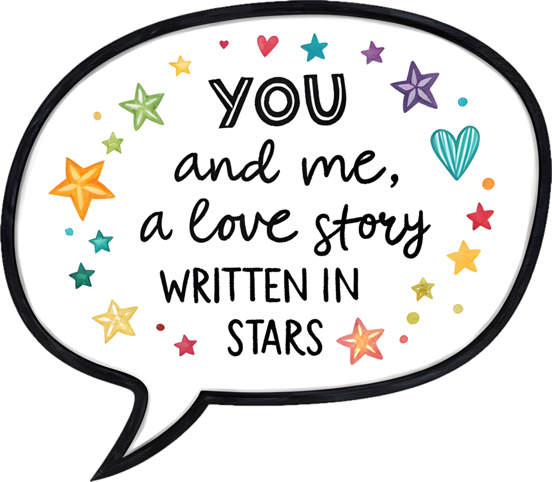 Valentines clipart showcasing love-inspired heartfelt design phrases. . png