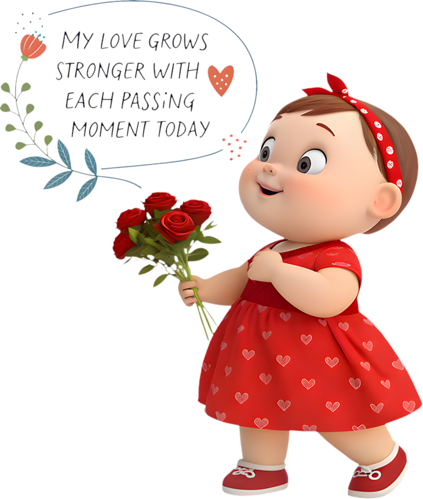 Valentines Day art with romantic girl and pink hearts. . png