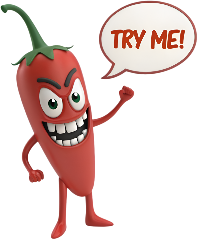Cartoon Red Chili Pepper Clipart for Hot Designs. . png