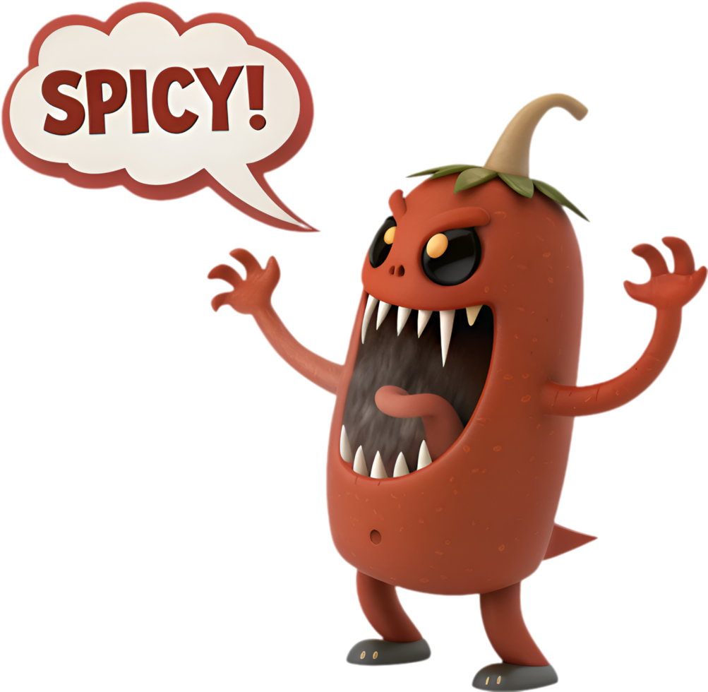 Hot Chili Pepper Cartoon with Emotions Clipart. . png