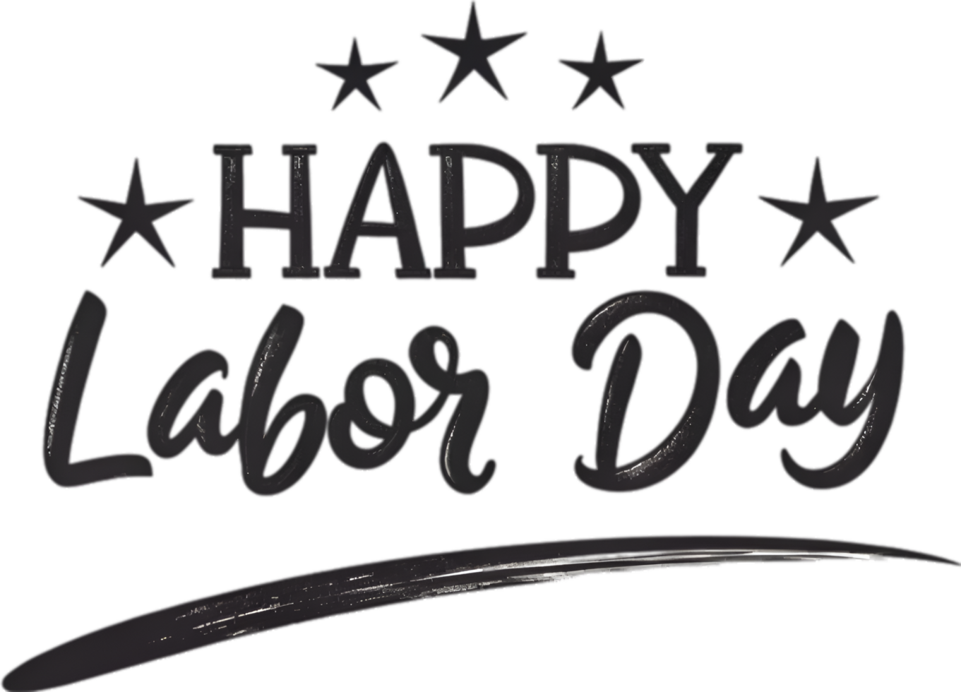 Elegant Holiday Text Design for Labor Day Clipart. . png