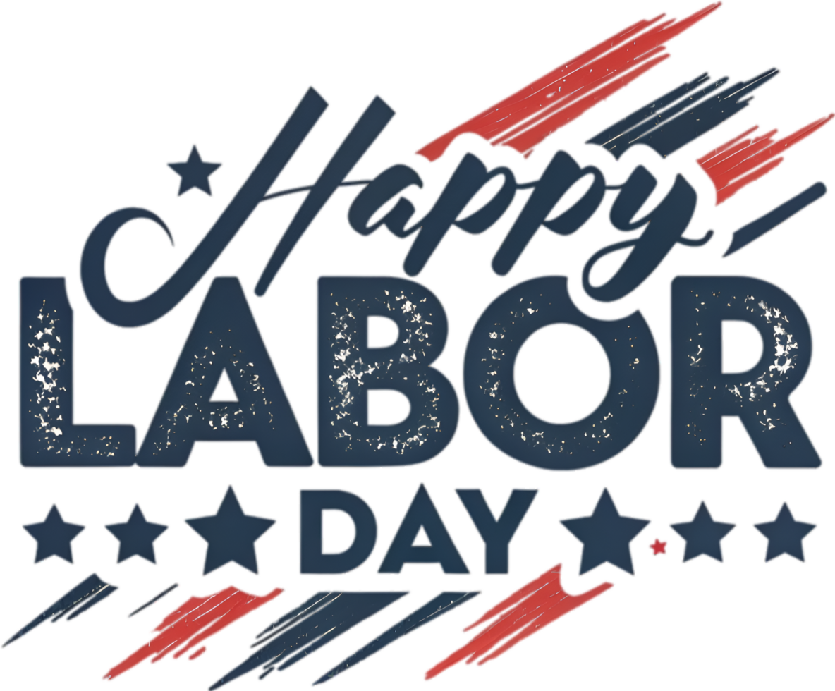 Elegant Text Design for Happy Labor Day Celebrations. . png