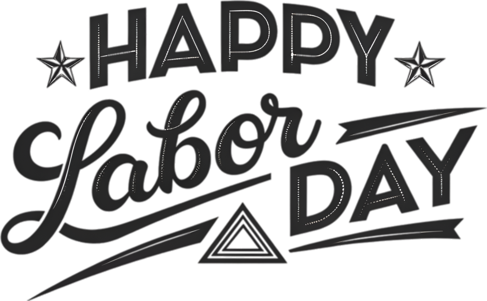 Bold Calligraphy Design for Happy Labor Day Greeting. . png