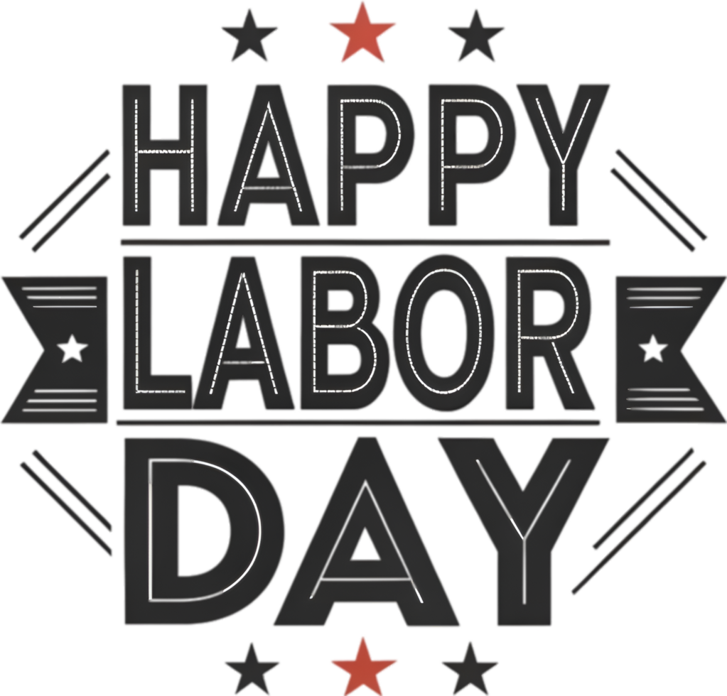 Decorative Text with Happy Labor Day in Calligraphy Font. . png