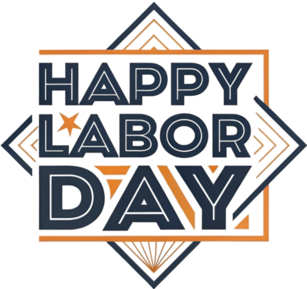 Stylish Happy Labor Day Message in Elegant Font. . png