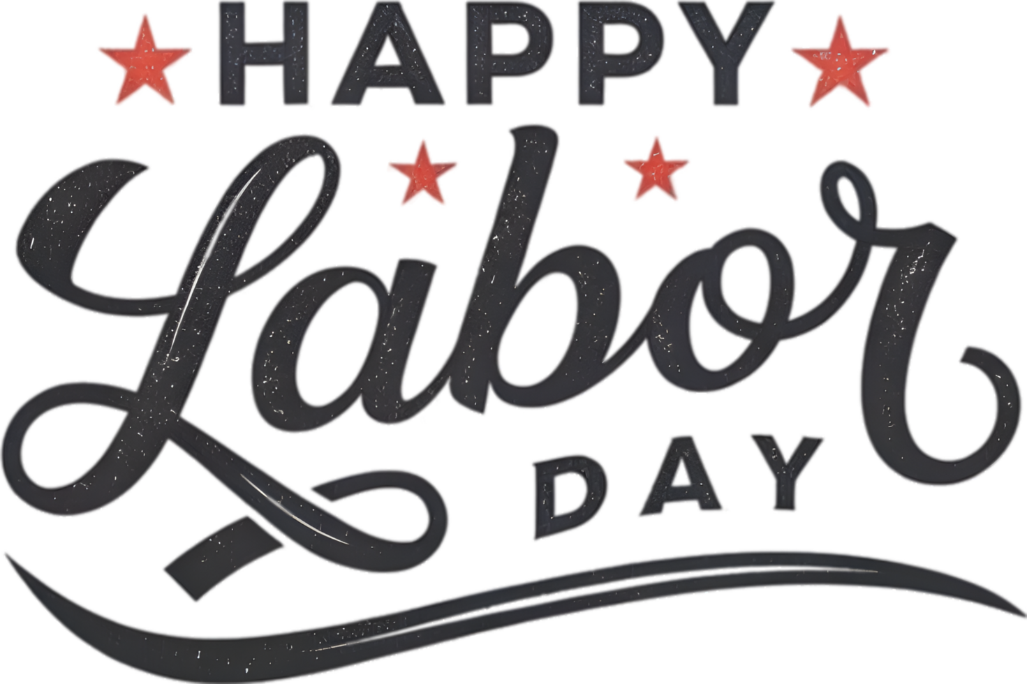 Festive Happy Labor Day Design in Elegant Font. . png