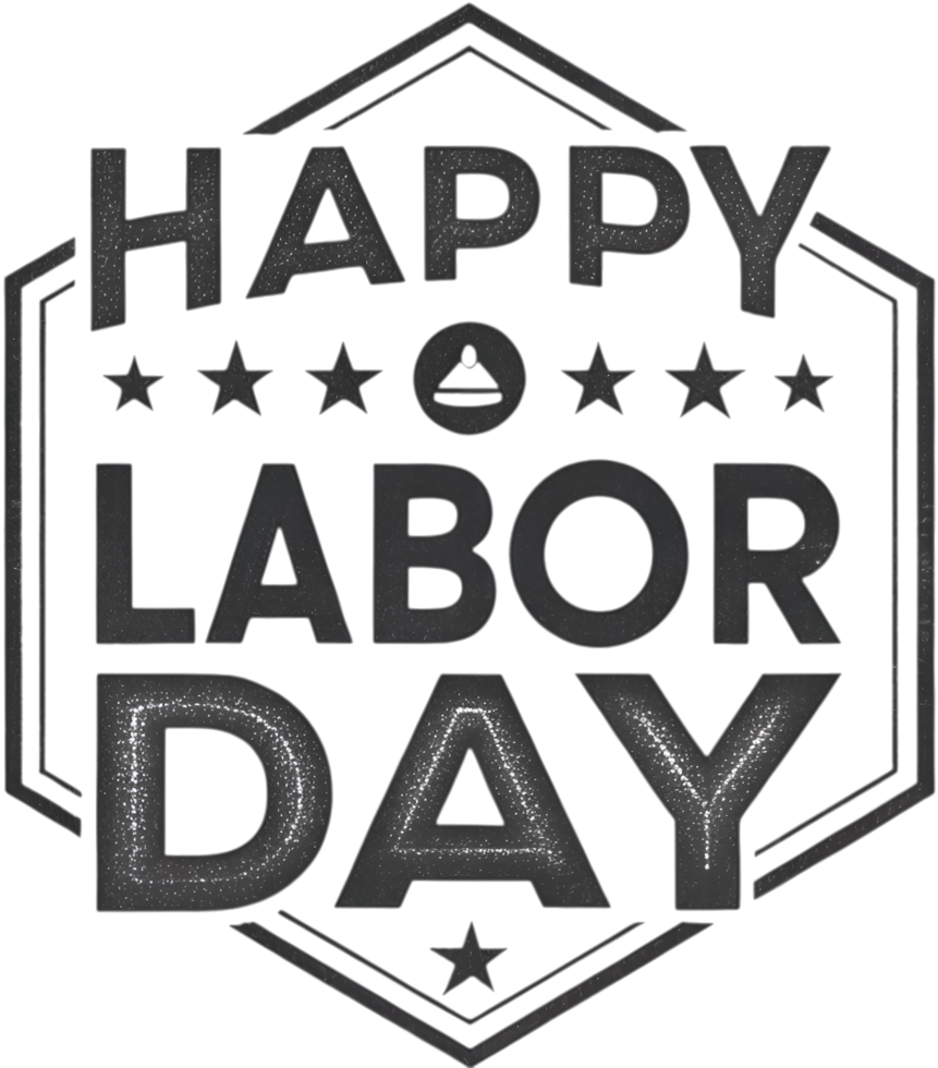 Stylish Calligraphy Font for Happy Labor Day Clipart. . png