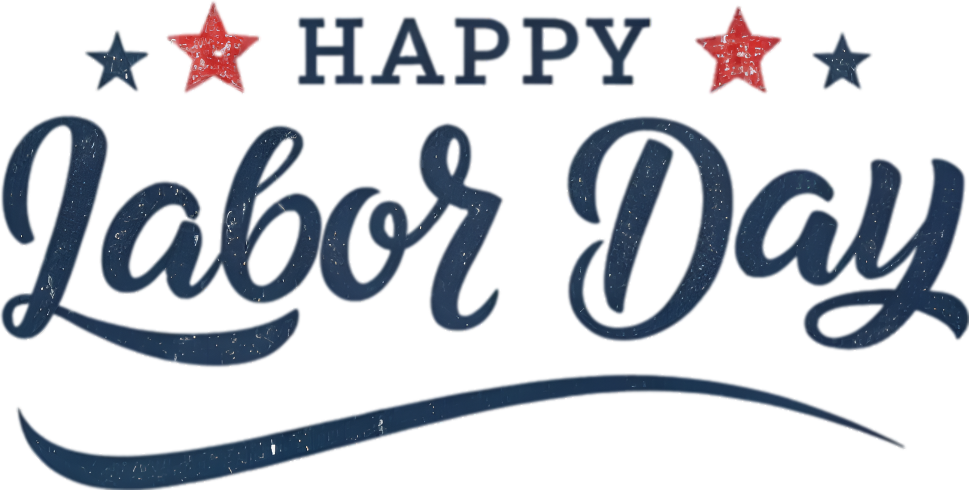 Decorative Happy Labor Day Text with Elegant Font. . png