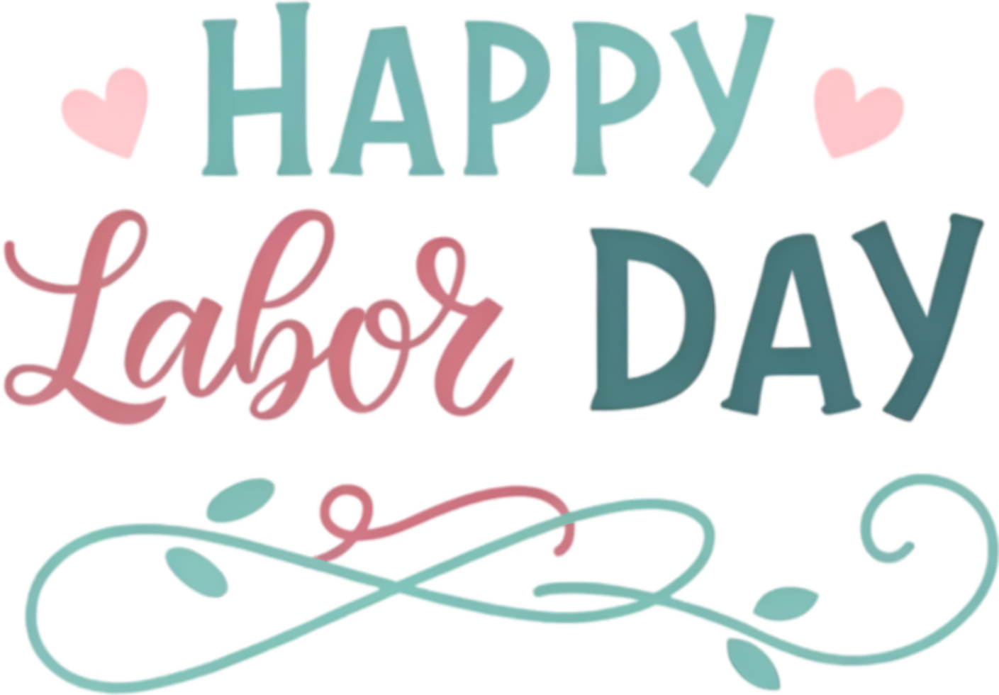 Vibrant Calligraphy Font for Happy Labor Day Greeting. . png