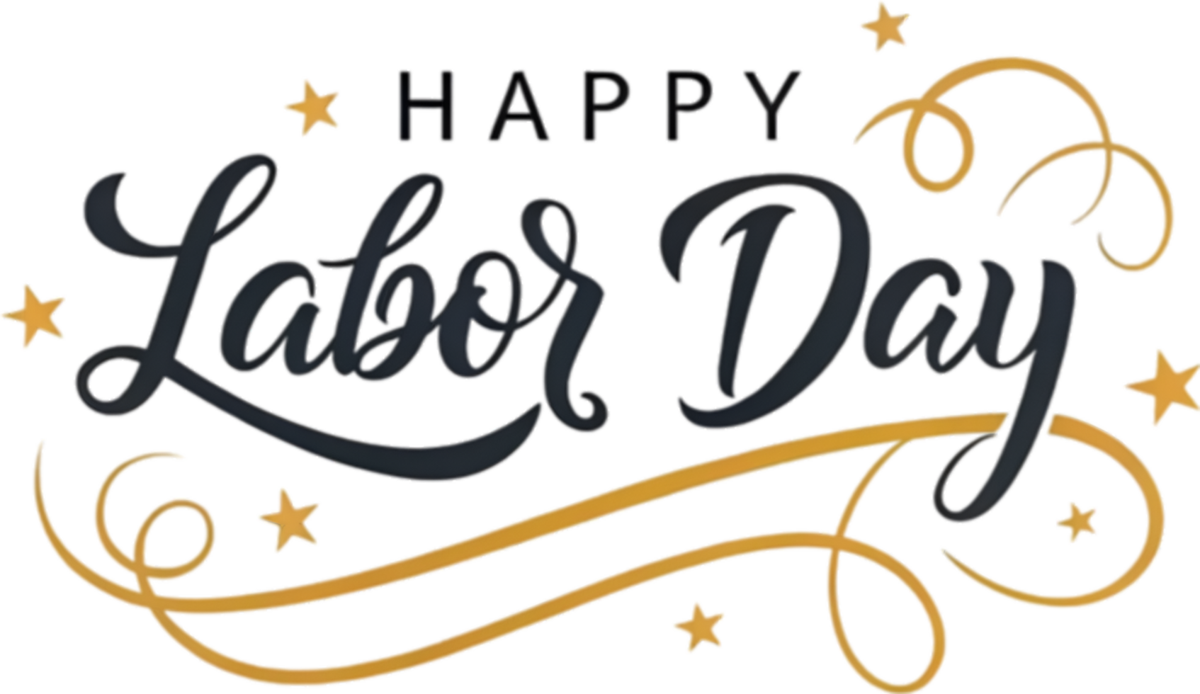 Colorful Happy Labor Day Text in Elegant Font. . png