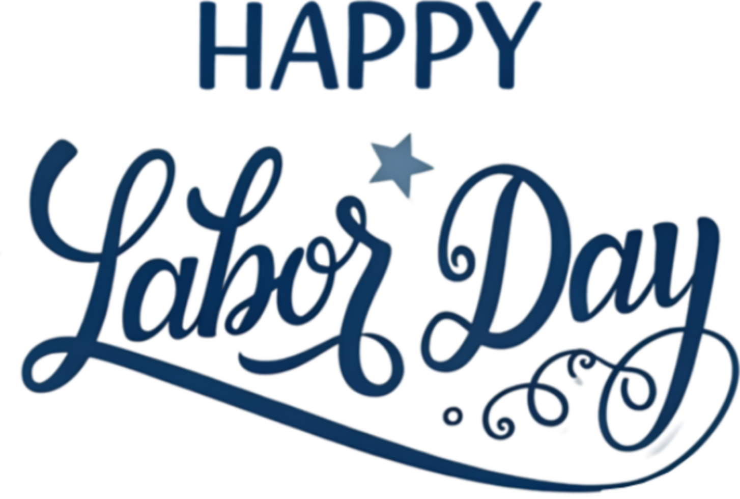 Elegant Happy Labor Day Text Design with Calligraphy. . png