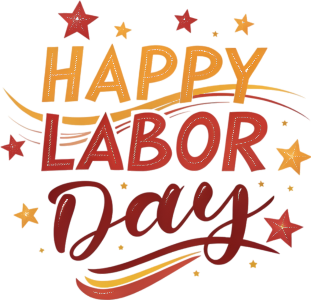 Bold Calligraphy Text for Vibrant Labor Day Greeting. . png