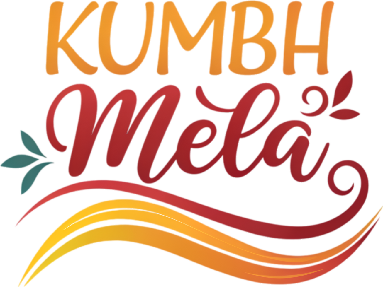 Spiritual Mela Celebration Calligraphy Design Vibrant Clipart . png