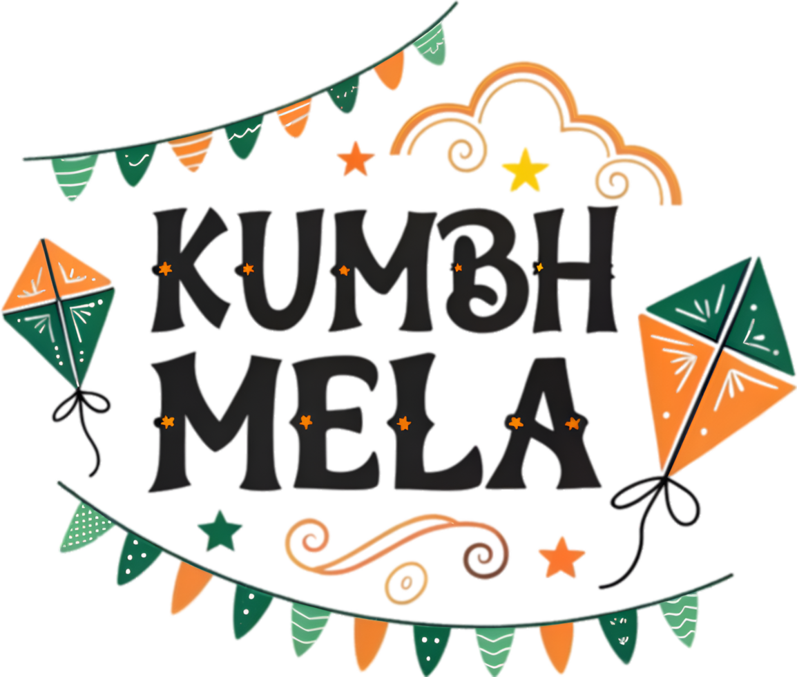 Sacred Calligraphy Festival Design Mela Vibrant Clipart . png