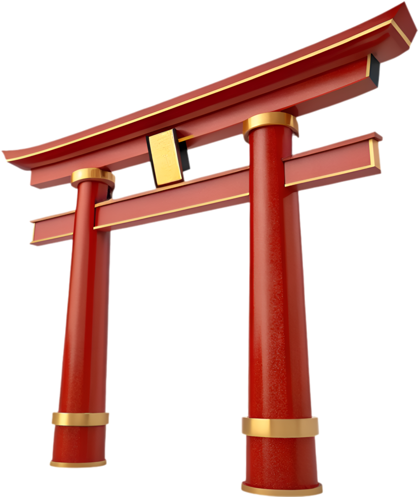 Elegant Shinto gate symbol reflecting Japans sacred traditions. . png