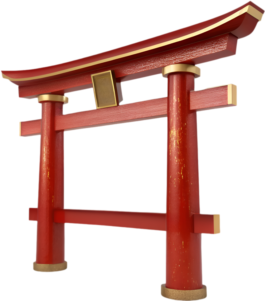 Japanese spiritual gate design for sacred Shinto traditions. . png
