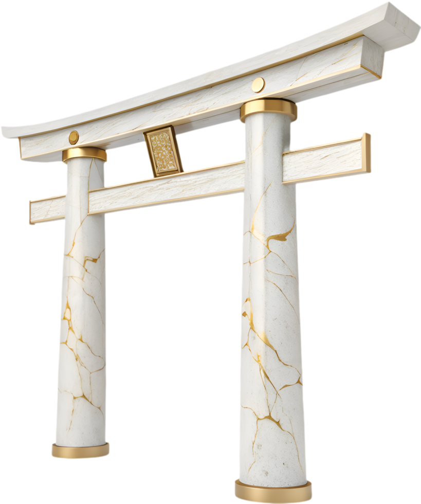 Traditional Shinto Torii gate artwork for Japanese culture. . png