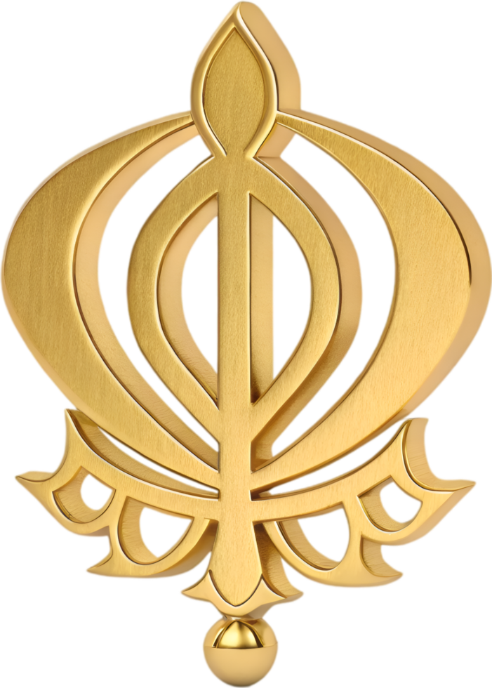 Spiritual Sikh Khanda graphic symbol for divine strength and faith. . png