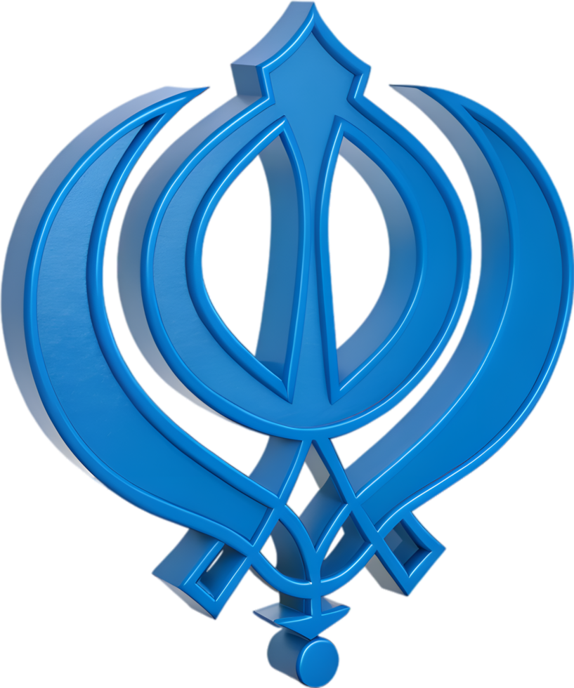 Sikh Khanda emblem symbolizing divine power and spiritual significance. . png