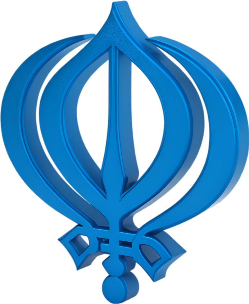 Khanda symbol representing Sikh religious strength and spiritual power. . png