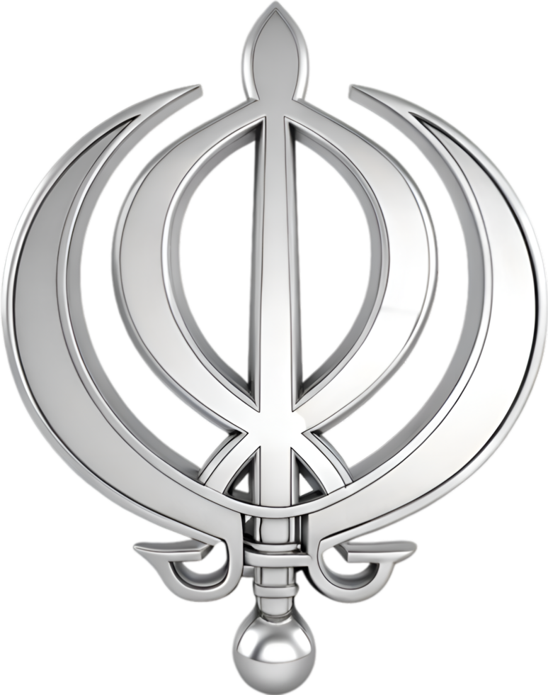 Sikh Khanda symbol art representing strength and spiritual faith. . png