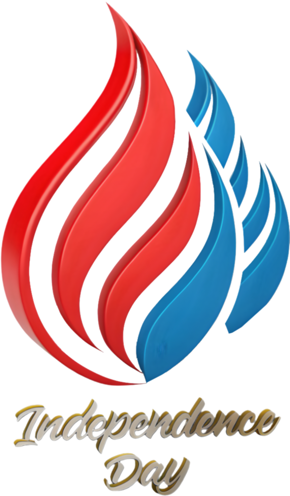 USA Independence Day Clipart with Bold Freedom Symbol. . png