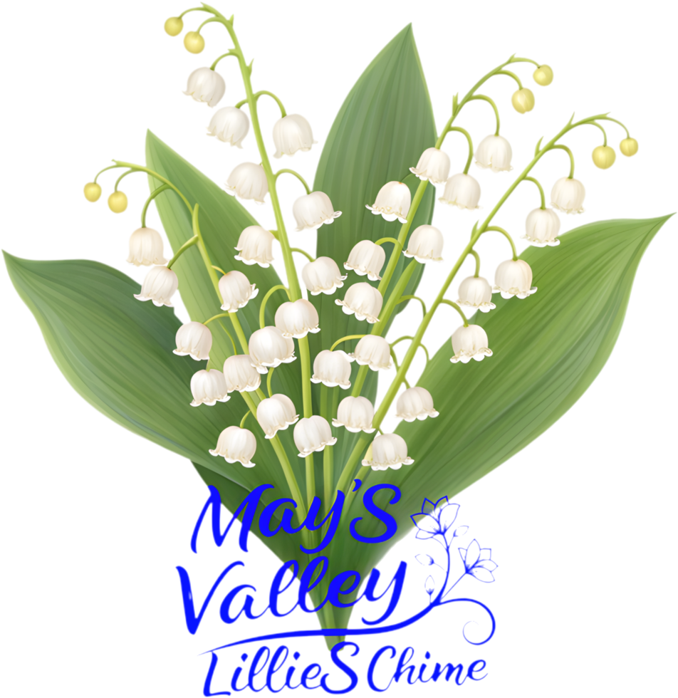Soft Lily of the Valley Flower Clipart for May. . png