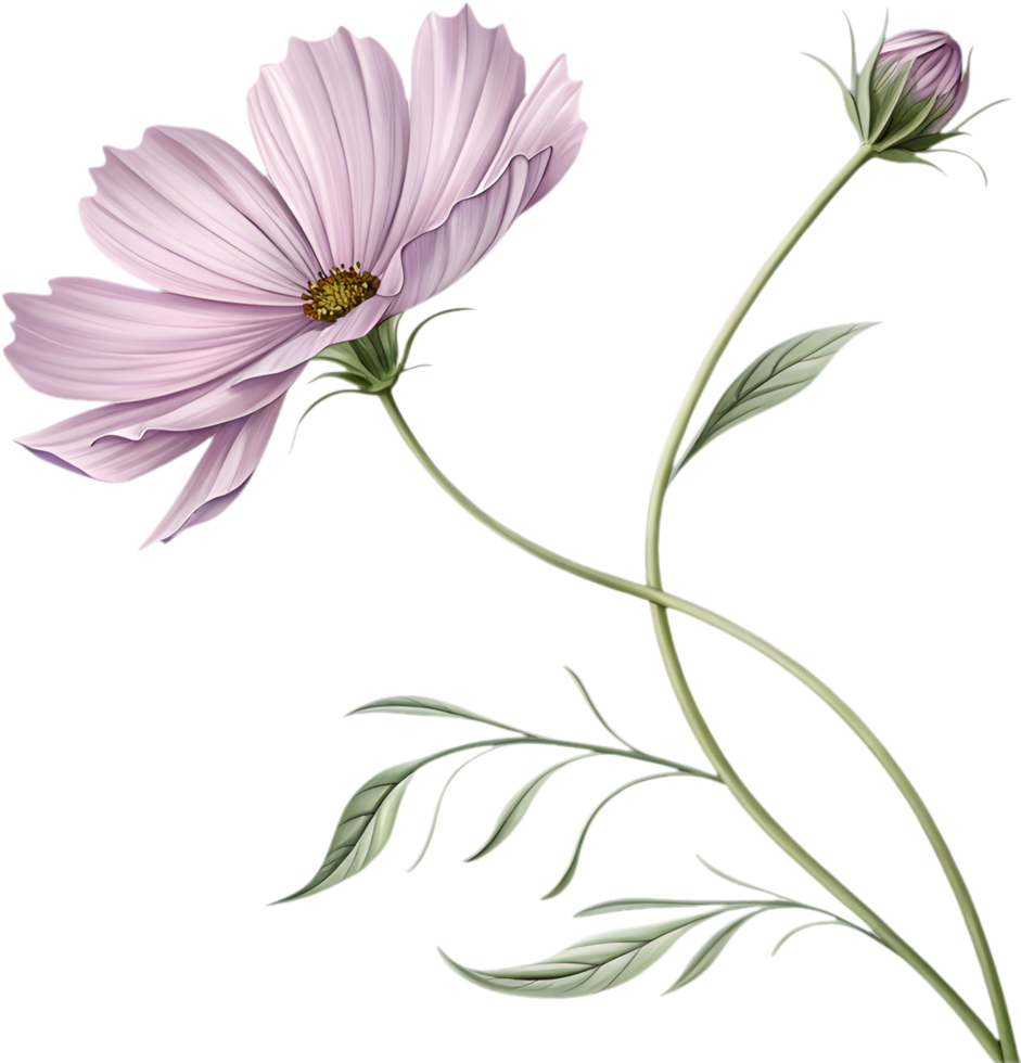 Elegant Cosmos Flower Clipart for Nature and Design. . png