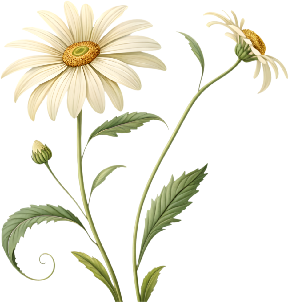 Elegant Daisy Flower Clipart for Garden-Inspired Creative Art Projects. . png