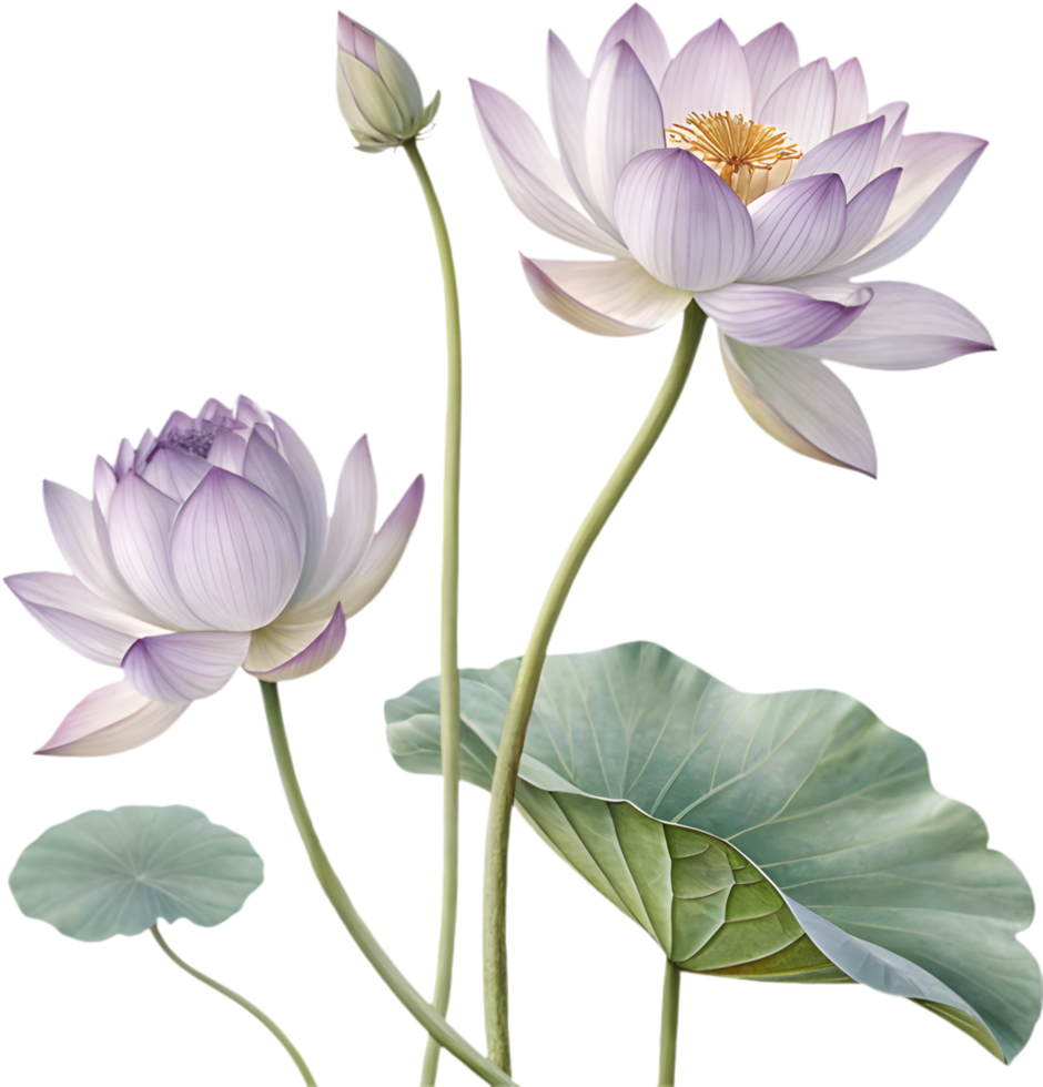 Mystic Bloom of a Tranquil Lotus Flower Artwork. . png