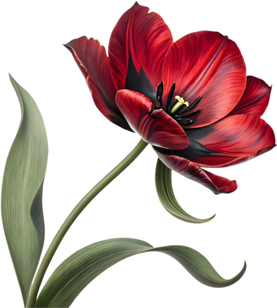 Artistic Tulip Flower Bloom in Soft Natural Colors. . png