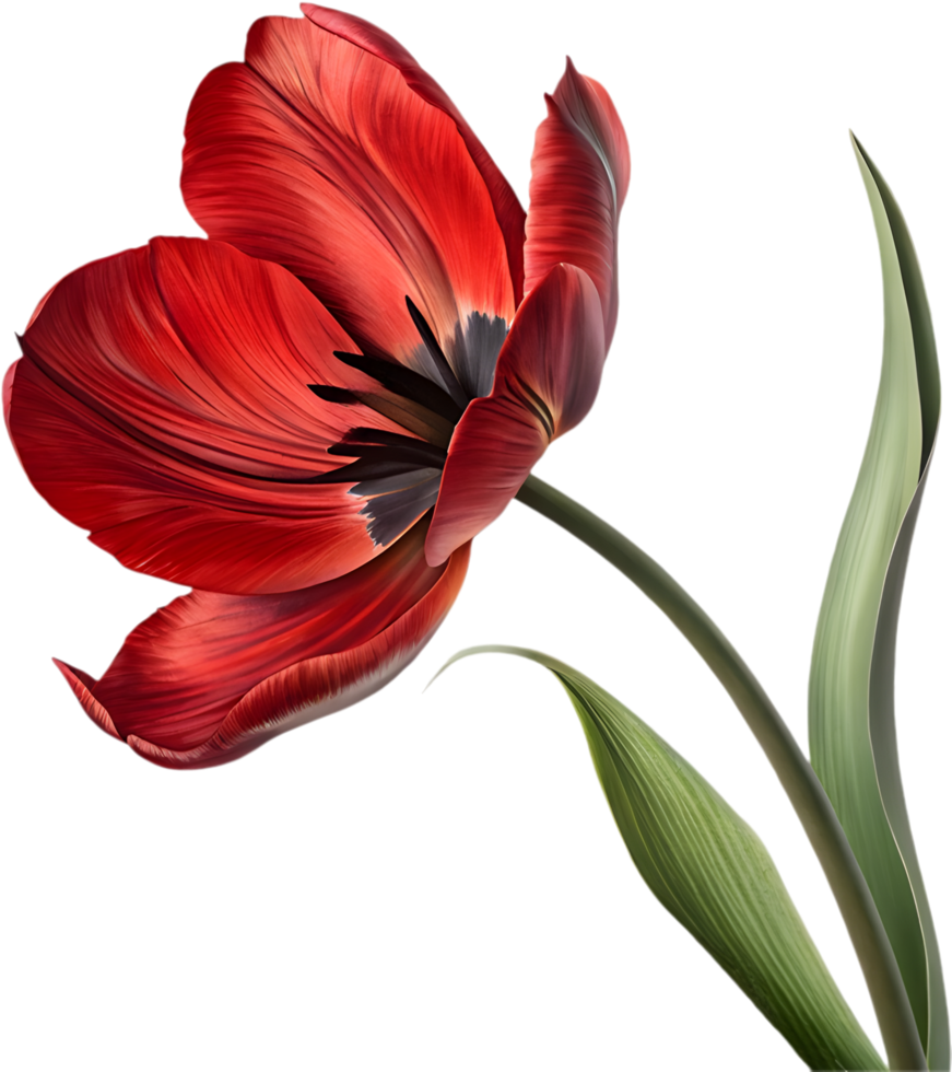 Delicate Tulip Design with Natural and Artistic Appeal. . png