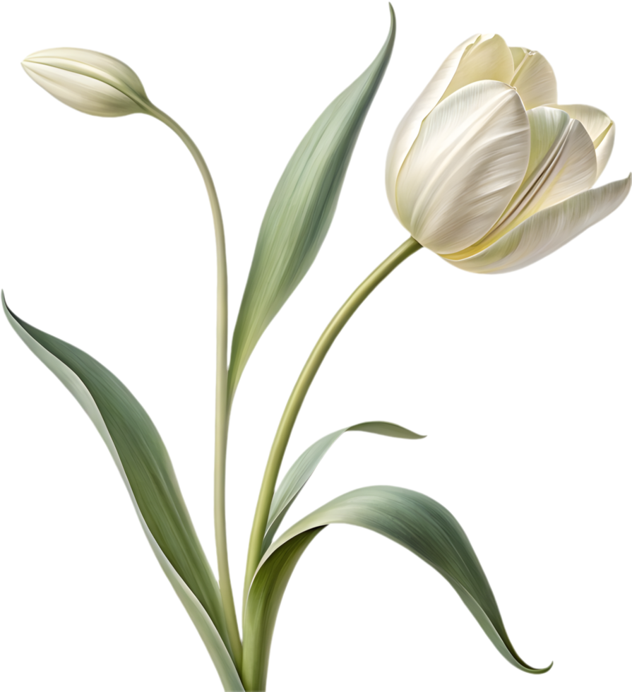 Nature-Inspired Tulip Flower Clipart for Unique Projects. . png