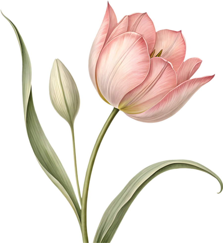 Blooming Tulip Artwork for Creative Digital Use. . png