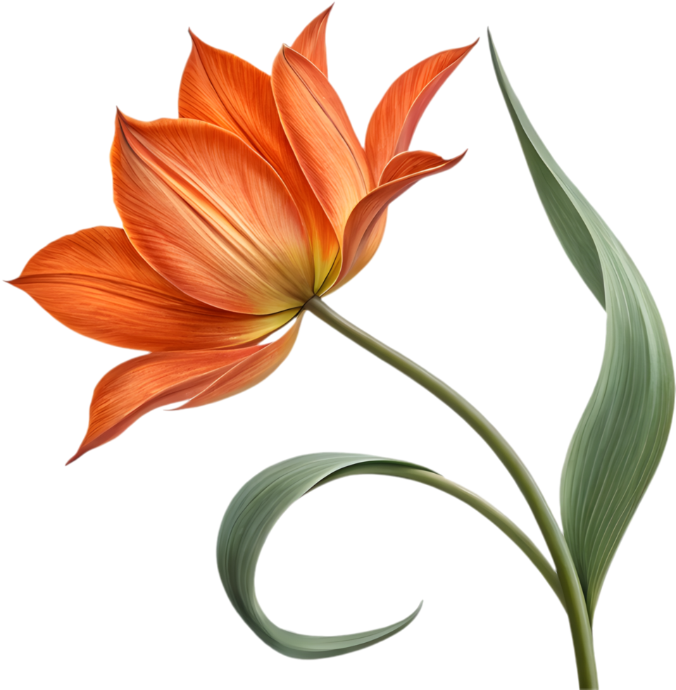 Lovely Tulip Flower Bloom with Gentle Grace. . png