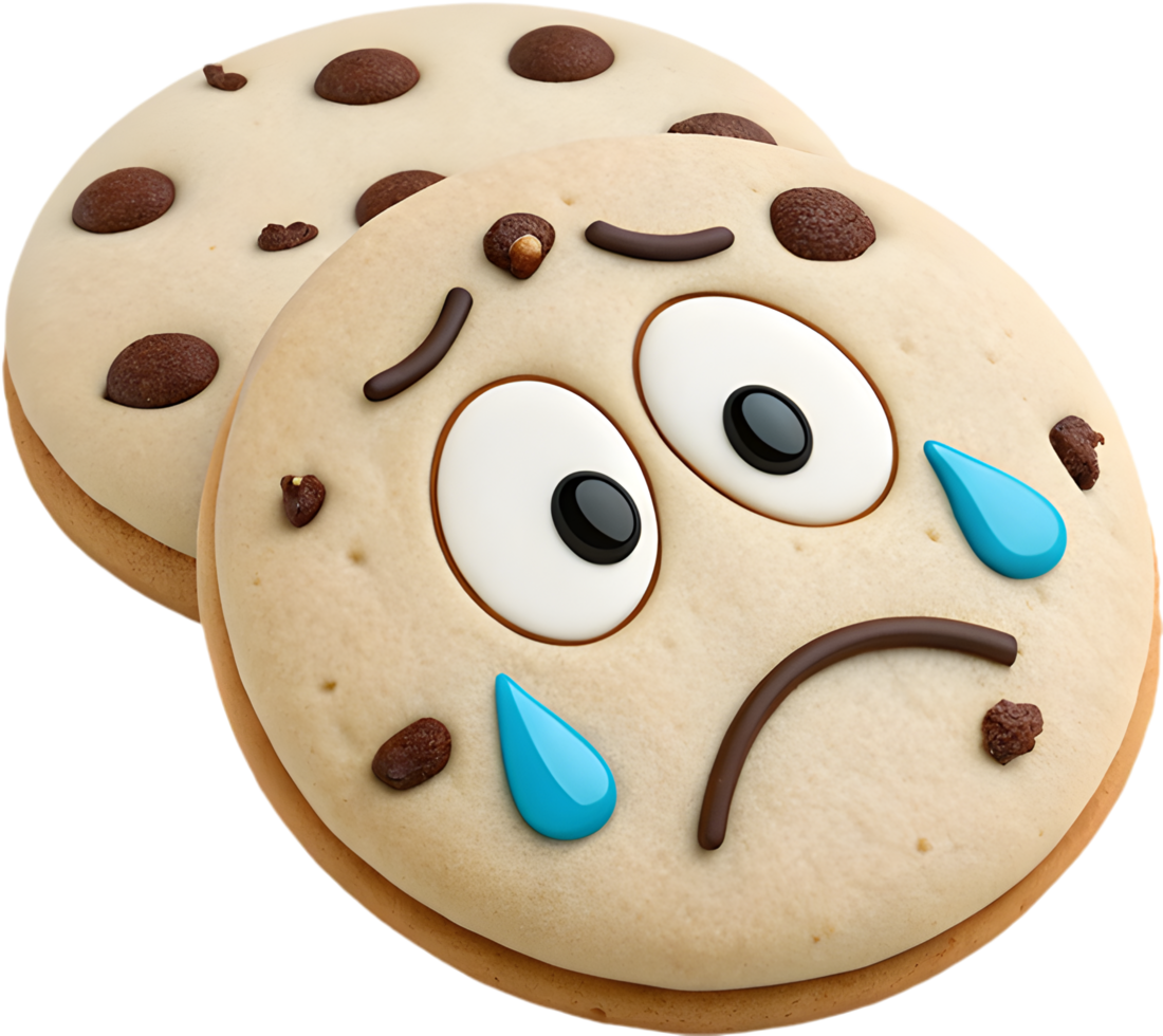 Lively Cookie Art with Fun Over-Expressed Emotions. . png
